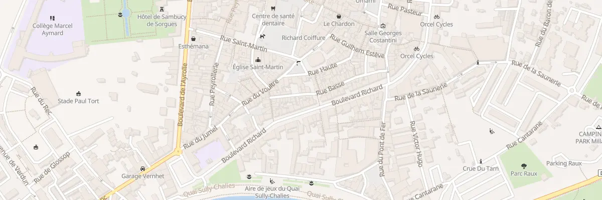 Plan du 20 Rue Basse à Millau