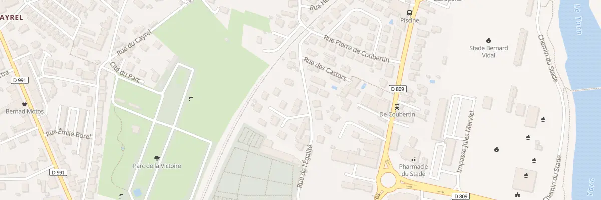 Plan du 543 Rue de l’Egalité à Millau