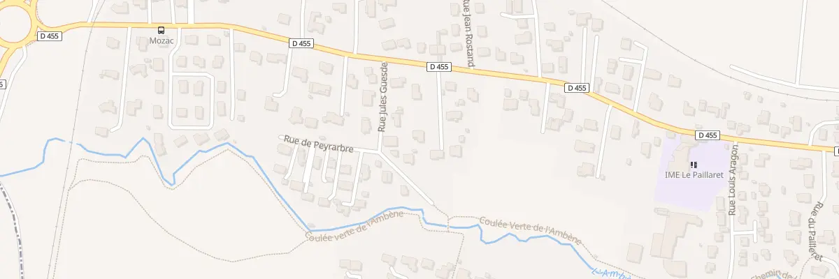 Plan du 9 Rue Jules Guesde à Mozac
