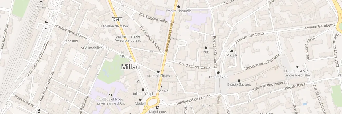 Plan du 14 Av Jean Jaurès à Millau
