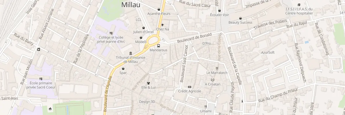 Plan du 7 Rue du Mouton Couronné à Millau