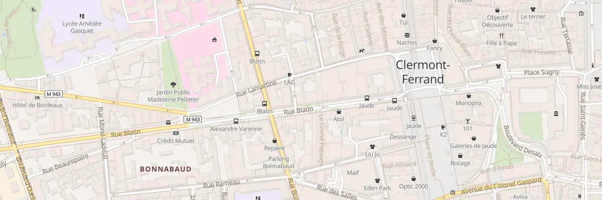 Plan du 22 Rue Blatin à Clermont-Ferrand