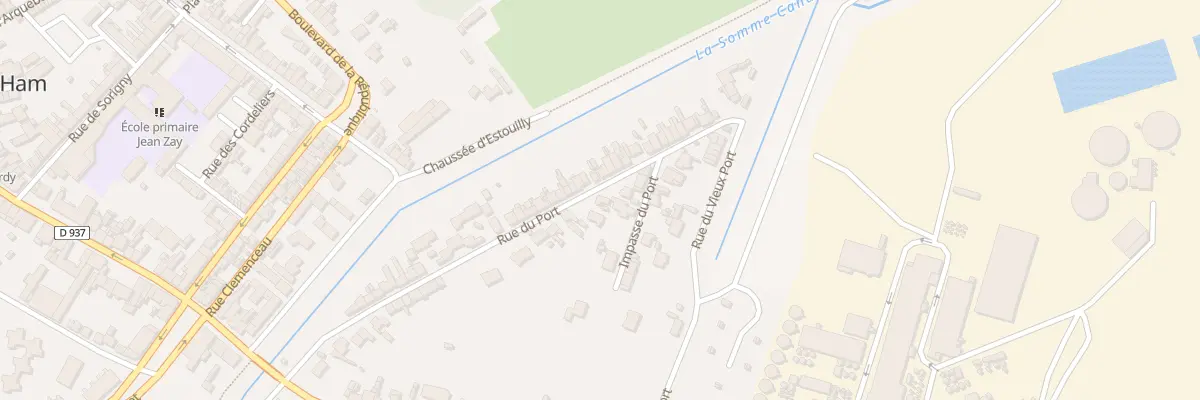 Plan du 28 Rue du Port à Ham