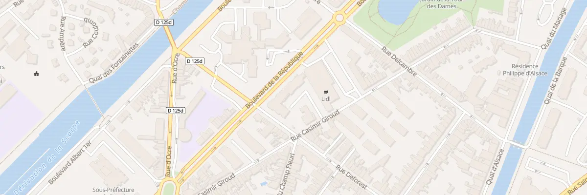 Plan du 900 Bd de la République à Douai