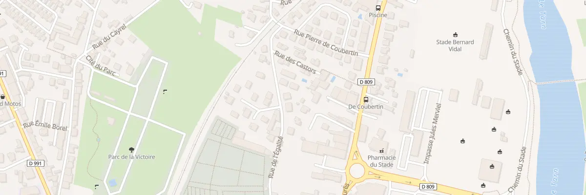 Plan du 542 Rue de l’Egalité à Millau