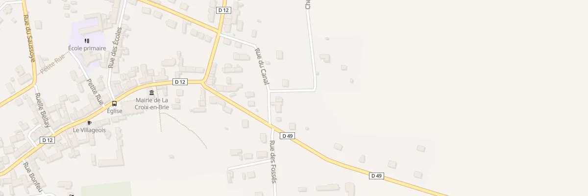 Plan du 13 Che du Canal à La Croix-en-Brie