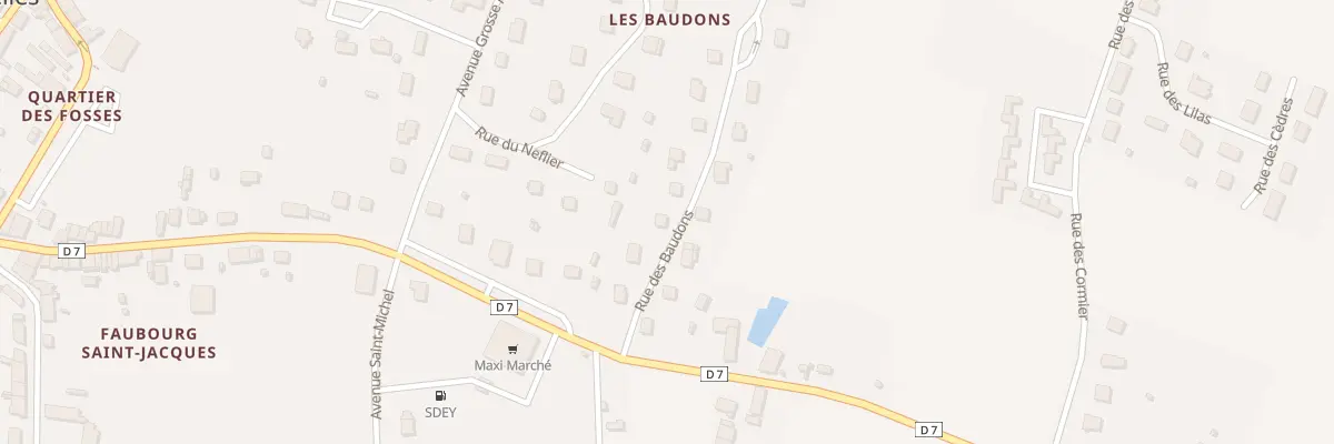 Plan du 6 Rue des Baudons à Champignelles