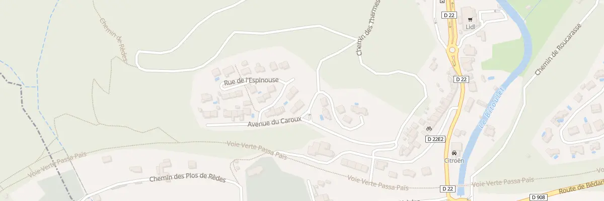 Plan du 2 Av du Caroux à Lamalou-les-Bains