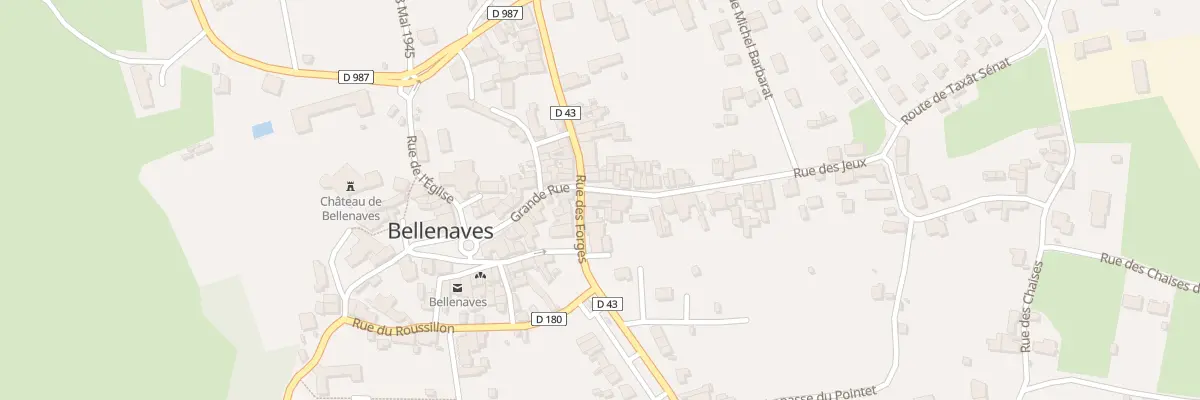 Plan du 2 Rue des Jeux à Bellenaves