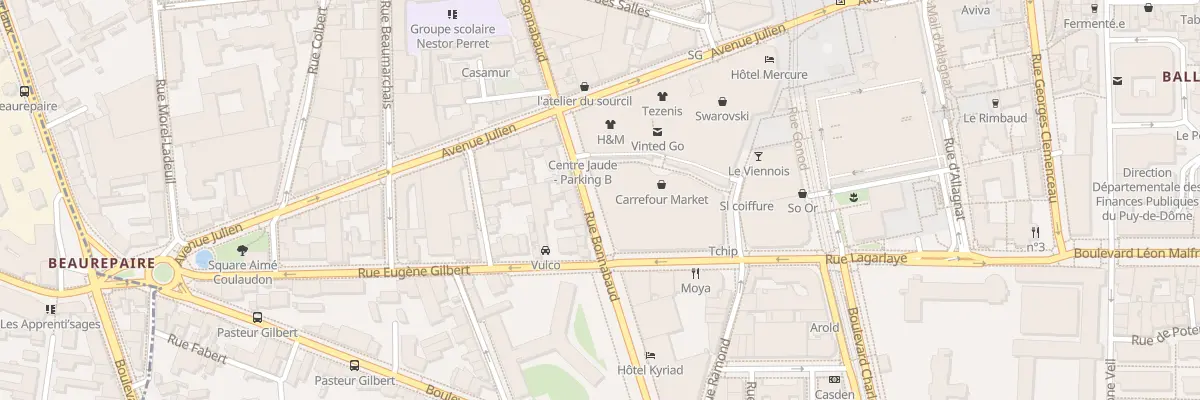 Plan du 12 Rue Eugène Gilbert à Clermont-Ferrand