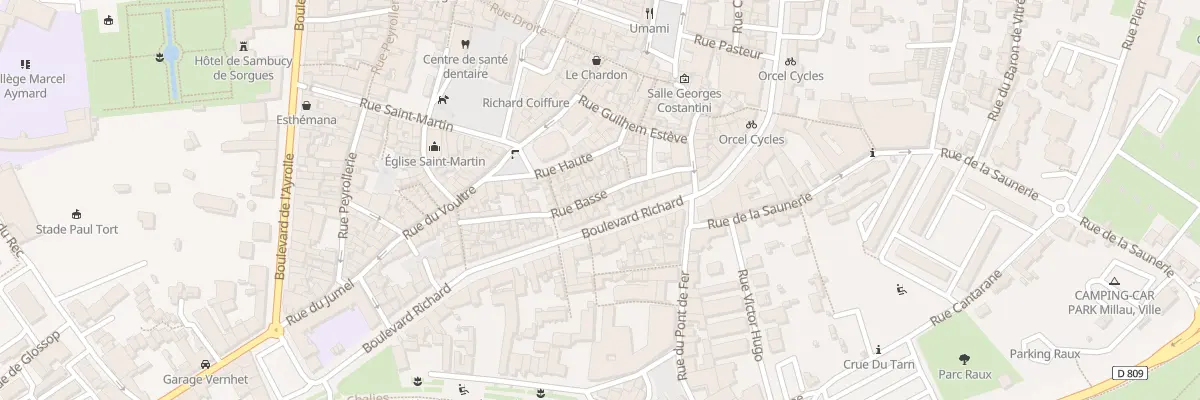 Plan du 42 Rue Basse à Millau