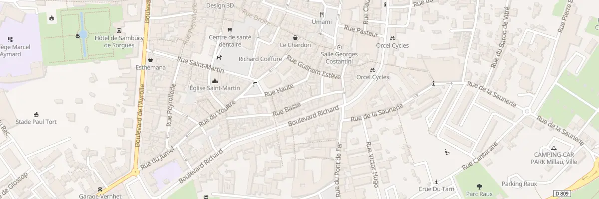 Plan du 29 Rue Basse à Millau