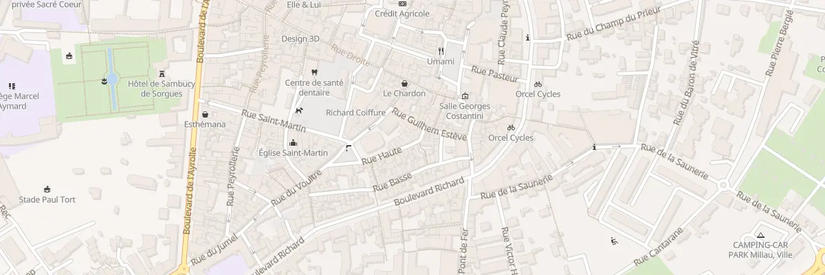 Plan du 11 Rue Haute à Millau