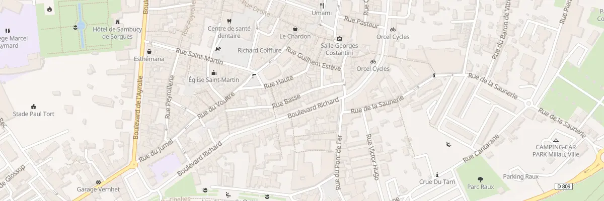 Plan du 44 Rue Basse à Millau