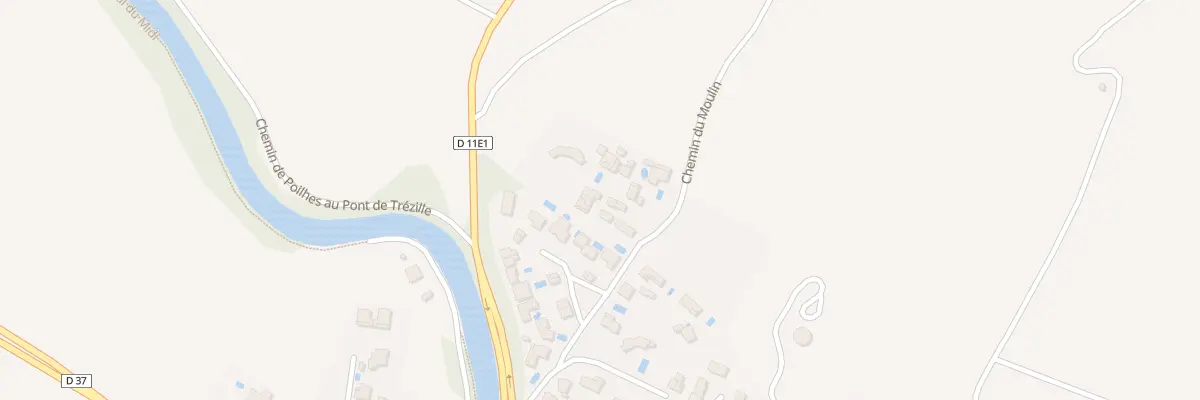 Plan du 11 Che du Moulin à Poilhes