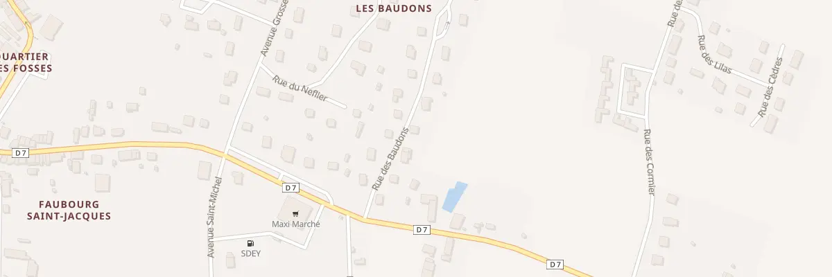 Plan du 7 Rue des Baudons à Champignelles