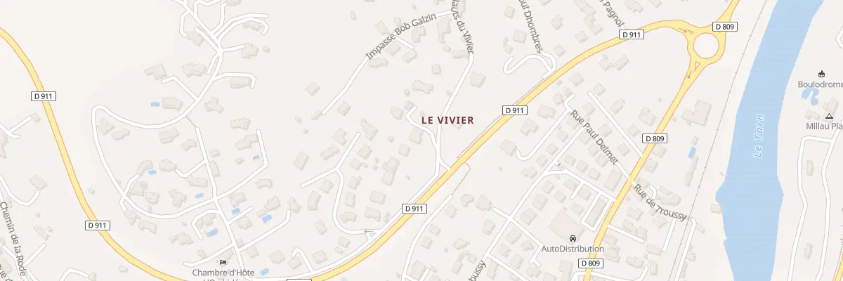 Plan du 401 Rue Les Hauts du Vivier à Millau