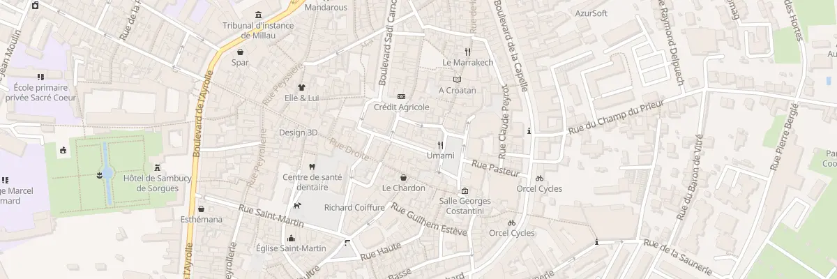 Plan du 4 Rue Clausel de Coussergues à Millau