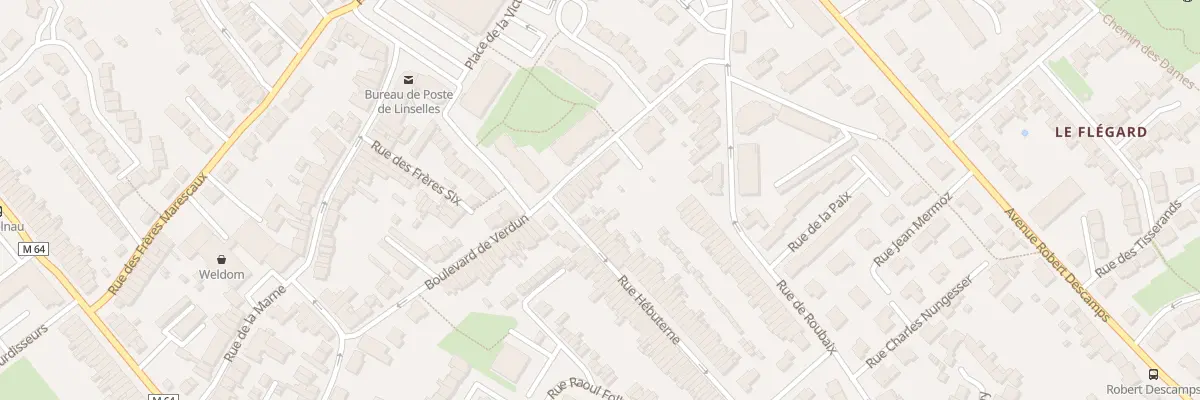 Plan du 9 Bd de Verdun à Linselles