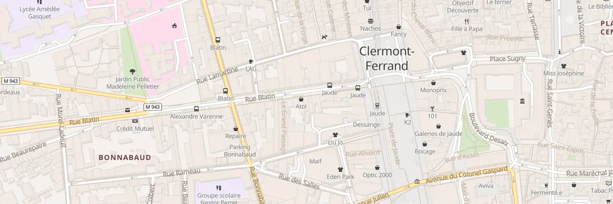Plan du 13 Rue Blatin à Clermont-Ferrand