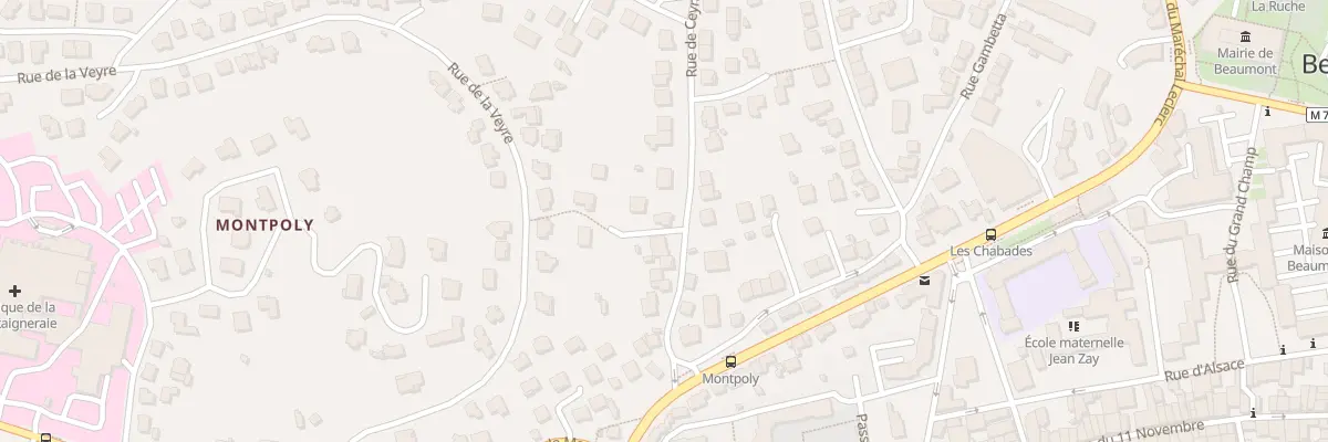 Plan du 13 Rue de Ceyrat à Beaumont