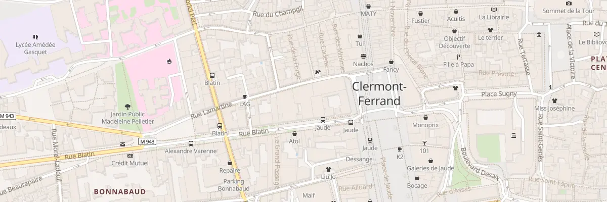 Plan du 8 Rue Blatin à Clermont-Ferrand