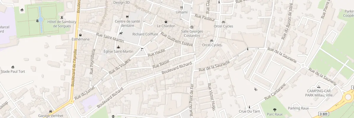 Plan du 52 Rue Basse à Millau