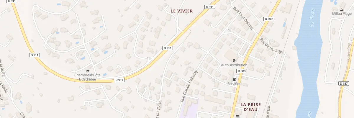 Plan du 290 Rue du Vivier à Millau
