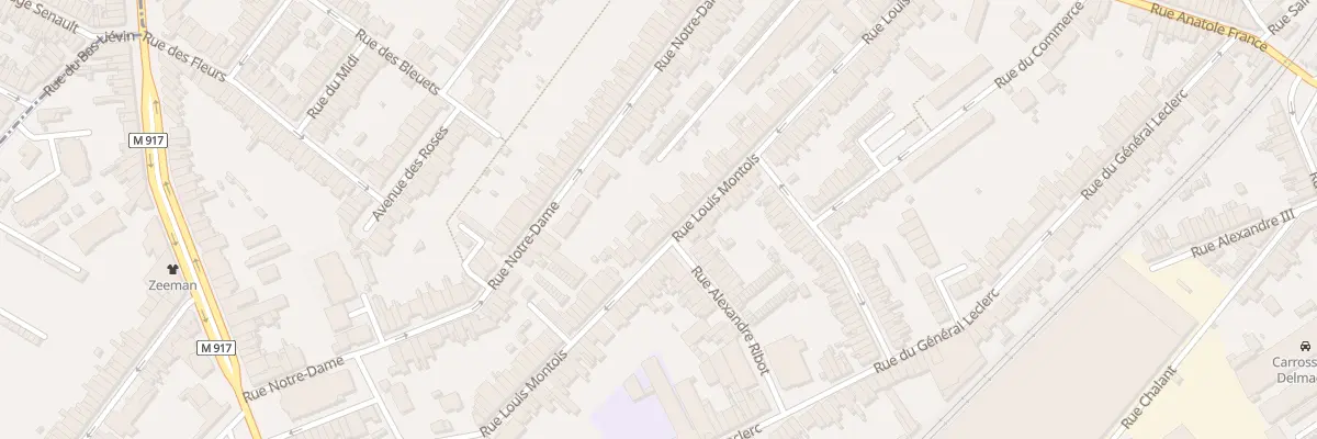Plan de la Rue Louis Montois à Ronchin