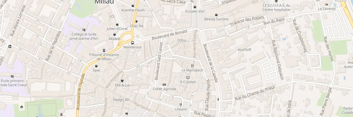 Plan du 22 Rue du Gen Thilorier à Millau