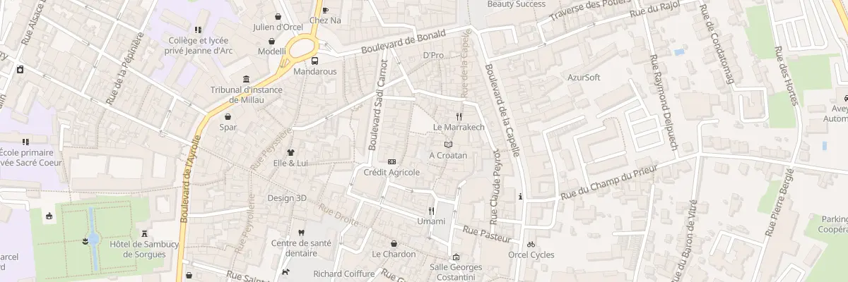 Plan du 8 Rue du Gen Thilorier à Millau