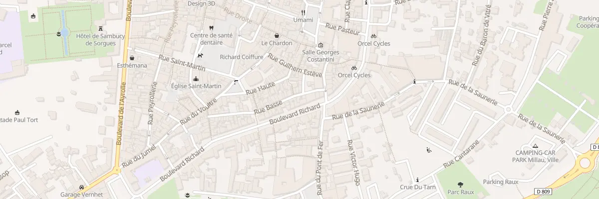 Plan du 54 Rue Basse à Millau