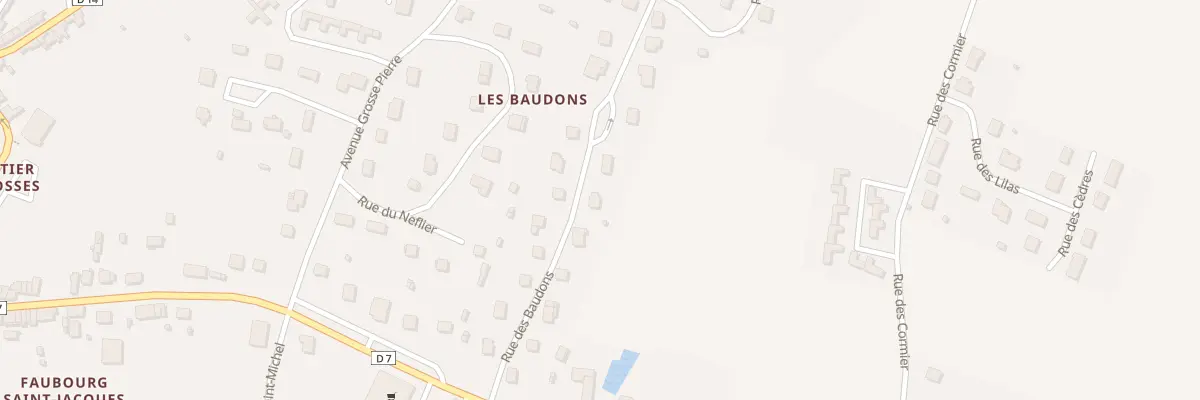 Plan du 11 Rue des Baudons à Champignelles
