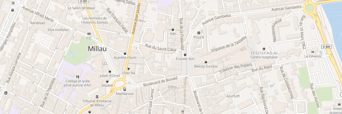 Plan du 10 Rue du Sacré Coeur à Millau