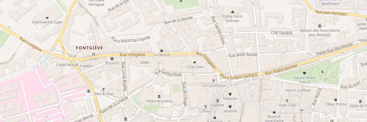 Plan du 16B Rue Sainte-Rose à Clermont-Ferrand