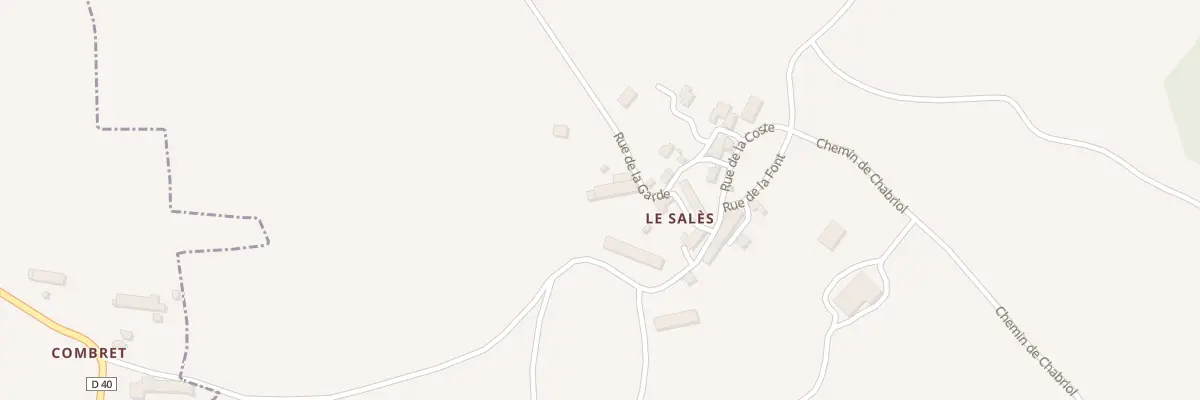 Plan du 40 Le Sales à Alleuze