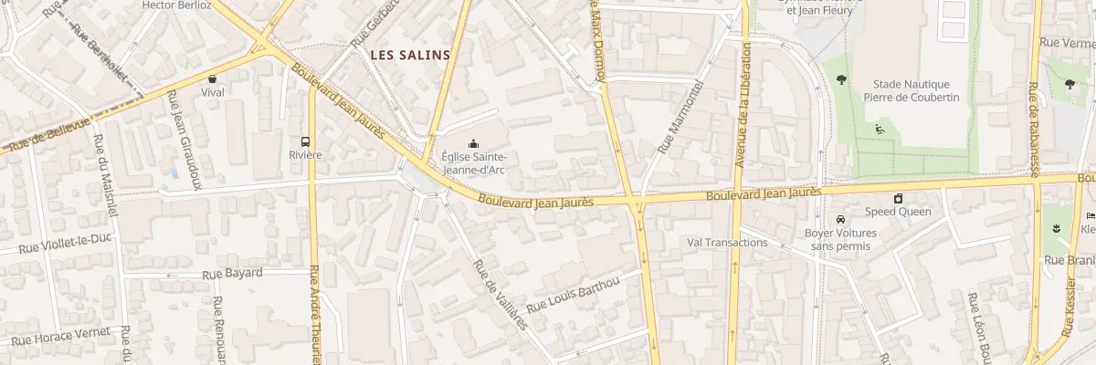 Plan du 50 Bd Jean Jaurès à Clermont-Ferrand