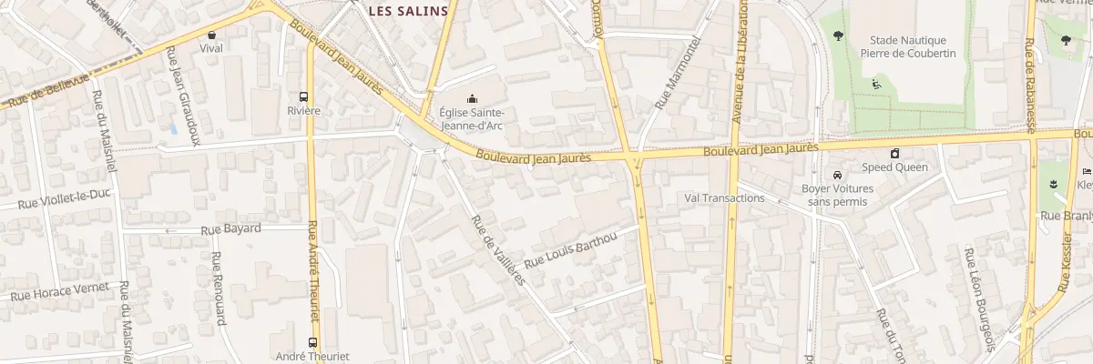 Plan du 55 Bd Jean Jaurès à Clermont-Ferrand