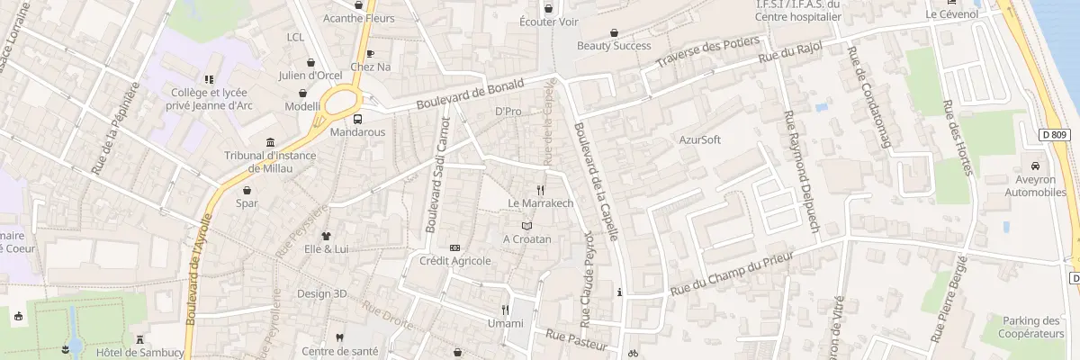 Plan du 29 Rue de la Capelle à Millau