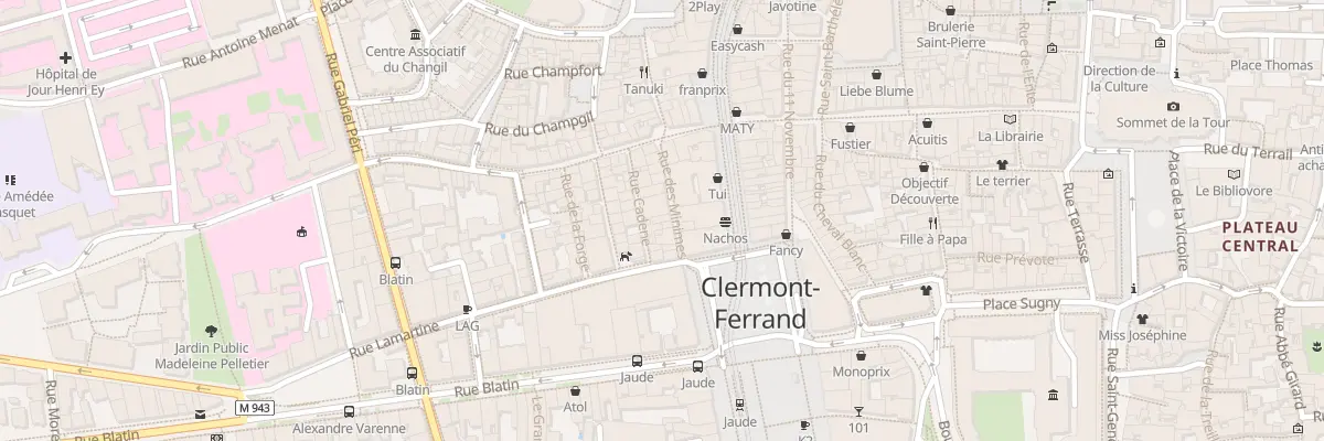 Plan du 12 Rue des Minimes à Clermont-Ferrand