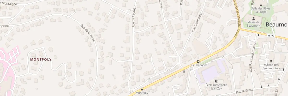 Plan du 10 Rue de Ceyrat à Beaumont