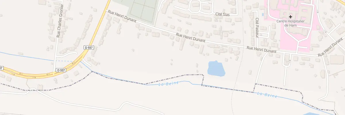Plan du 18 Rue Henri Dunant à Ham
