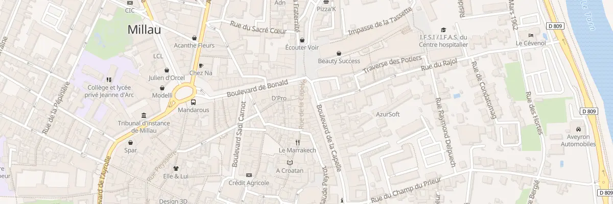 Plan du 44 Rue de la Capelle à Millau
