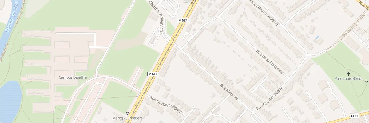 Plan du 91 Rue Meunier à Marcq-en-Barœul