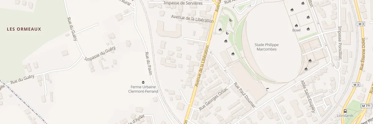 Plan du 142 Av de la Libération à Clermont-Ferrand