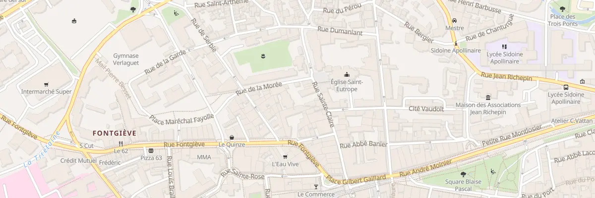 Plan du 35 Rue Sainte-Claire à Clermont-Ferrand