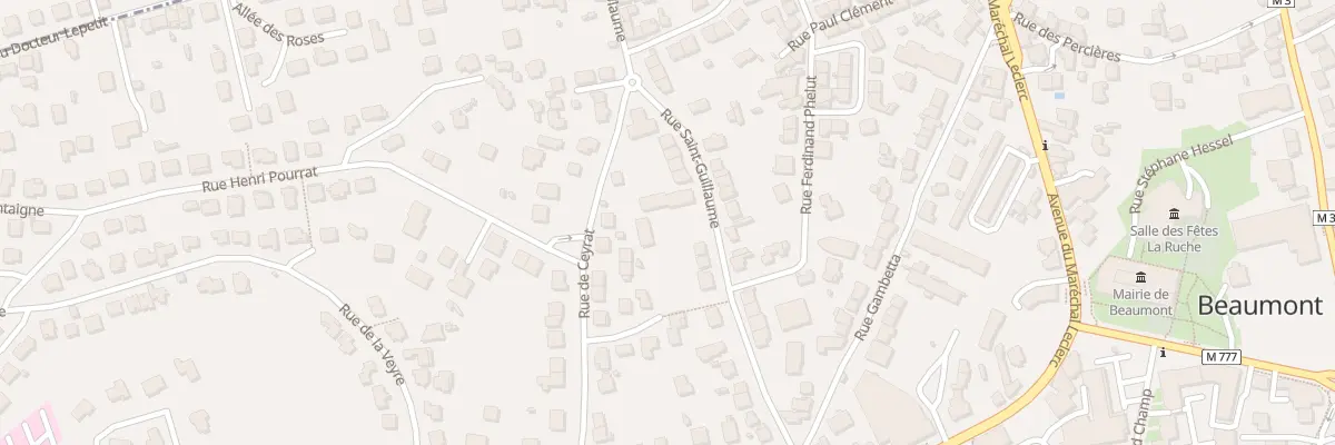 Plan du 25 Rue Saint-Guillaume à Beaumont