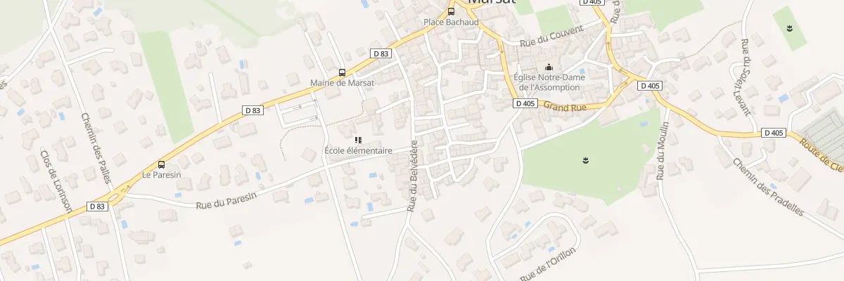 Plan du 12 Rue du Belvédère à Marsat