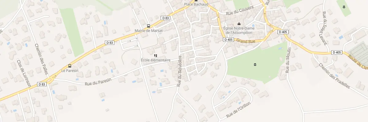 Plan du 14 Rue du Belvédère à Marsat