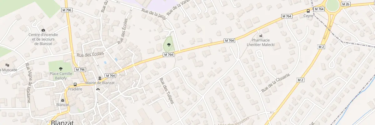Plan du 52 Rte de Cebazat à Blanzat